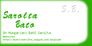sarolta bato business card